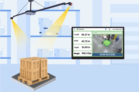 Pallet dimensioner 2 camera setup