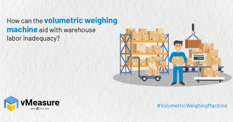 How can the volumetric weighing machine aid with warehouse labor inadequacy