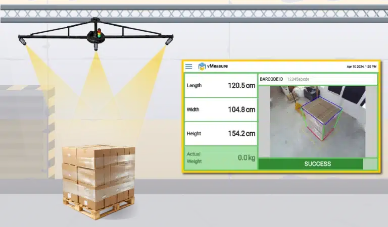 vMeasure Pallet Measure Screen