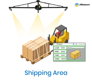 Pallet Dimensioner in Warehouse Area