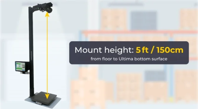 Parcel Dimensioning Mount Height