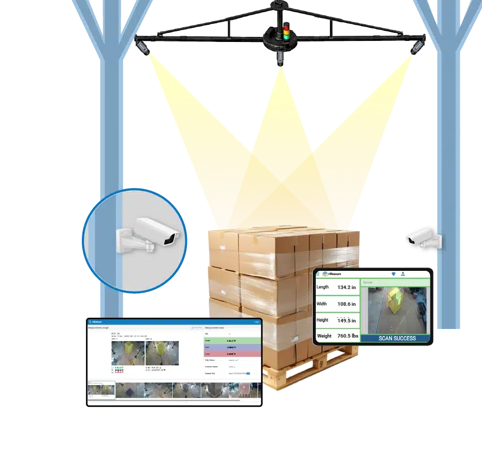 vMeasure industrial pallet dimensioning system