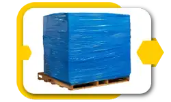 pallet with Colored Shrink Wrap