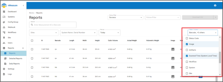 select columns