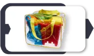 Packed small toys