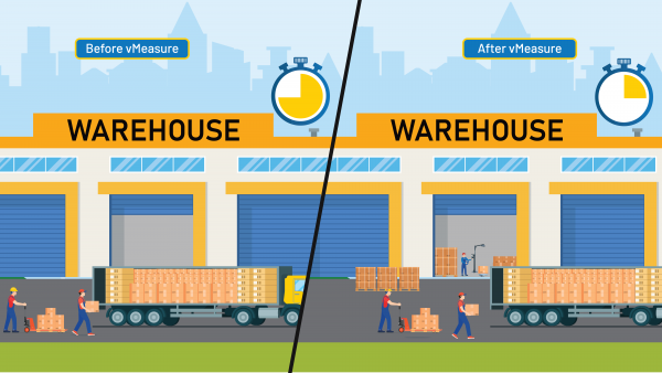 warehouse before after with vMeasure
